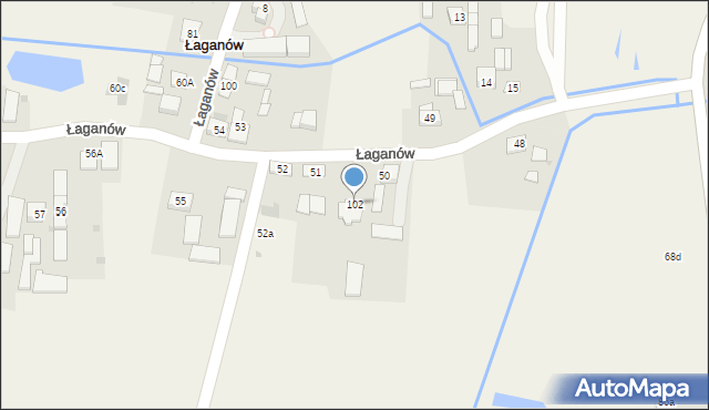 Łaganów, Łaganów, 102, mapa Łaganów