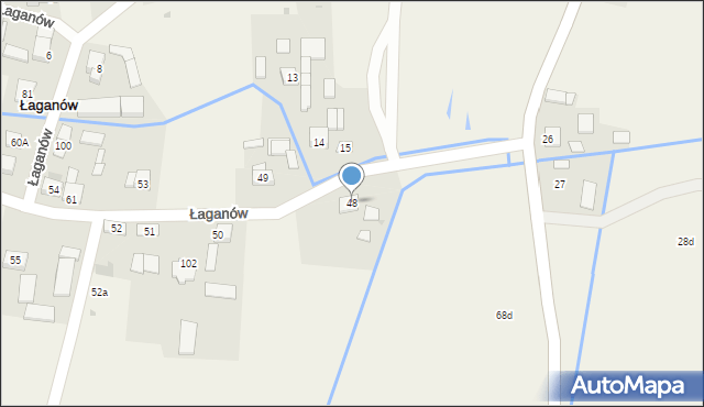 Łaganów, Łaganów, 48, mapa Łaganów