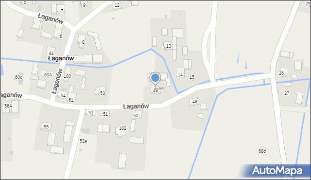 Łaganów, Łaganów, 49, mapa Łaganów