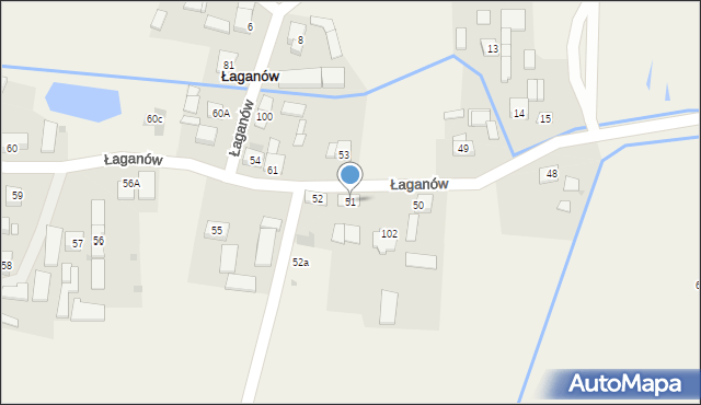 Łaganów, Łaganów, 51, mapa Łaganów