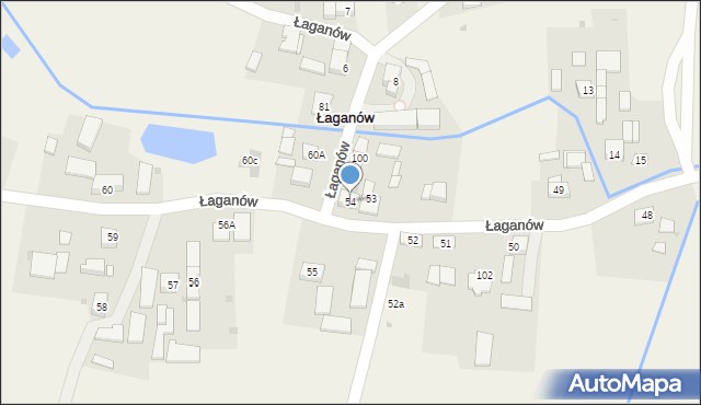 Łaganów, Łaganów, 54, mapa Łaganów