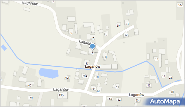 Łaganów, Łaganów, 6, mapa Łaganów