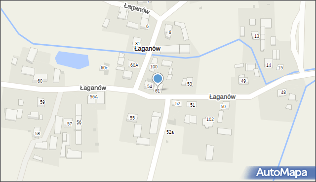 Łaganów, Łaganów, 61, mapa Łaganów