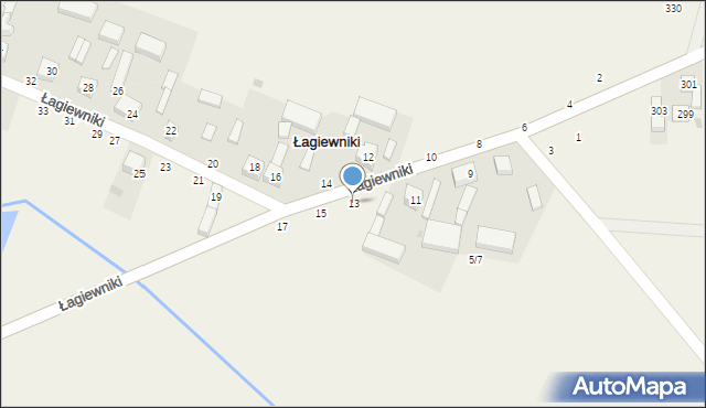 Łagiewniki, Łagiewniki, 13, mapa Łagiewniki