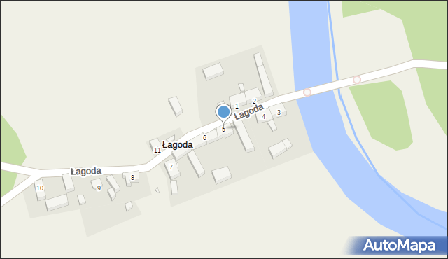 Łagoda, Łagoda, 5, mapa Łagoda