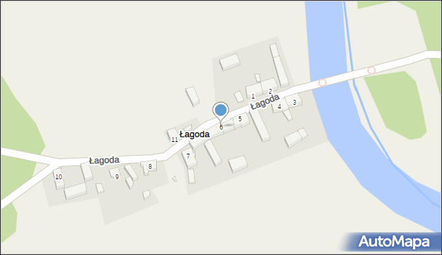 Łagoda, Łagoda, 6, mapa Łagoda