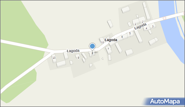 Łagoda, Łagoda, 8, mapa Łagoda