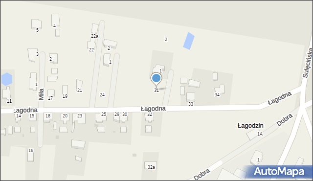 Łagodzin, Łagodna, 31, mapa Łagodzin
