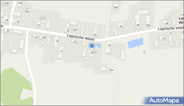 Łagoszów Wielki, Łagoszów Wielki, 25, mapa Łagoszów Wielki