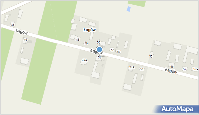 Łagów, Łagów, 51, mapa Łagów