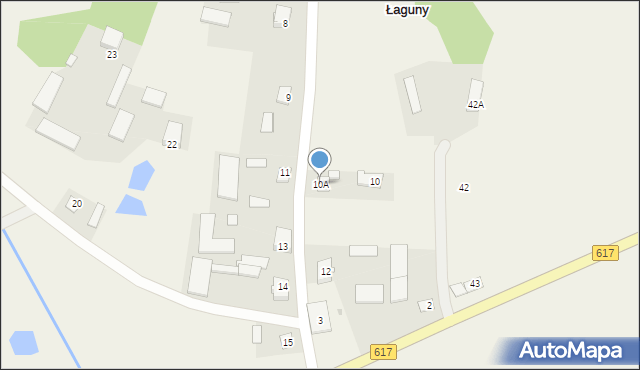 Łaguny, Łaguny, 10A, mapa Łaguny