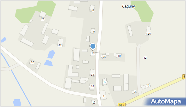 Łaguny, Łaguny, 11, mapa Łaguny