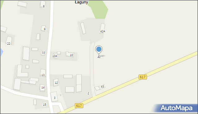 Łaguny, Łaguny, 42, mapa Łaguny