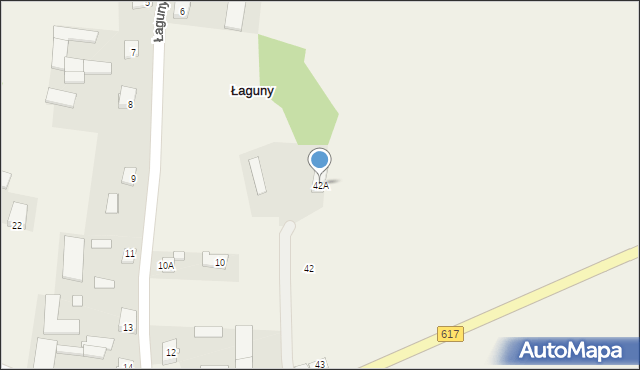 Łaguny, Łaguny, 42A, mapa Łaguny