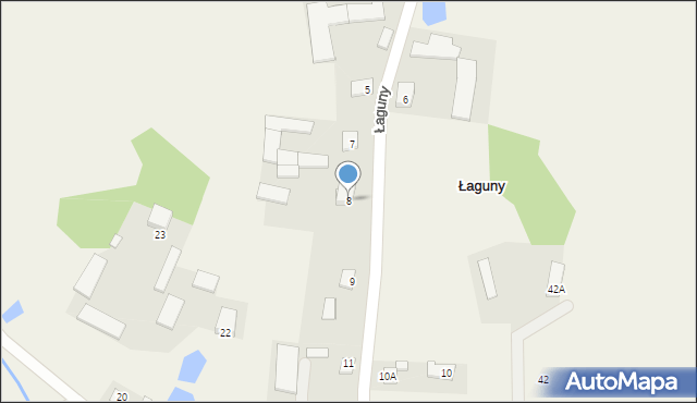 Łaguny, Łaguny, 8, mapa Łaguny