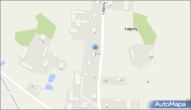 Łaguny, Łaguny, 9, mapa Łaguny