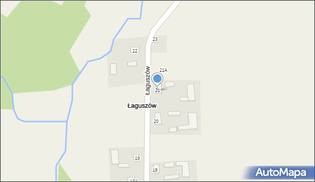 Łaguszów, Łaguszów, 21, mapa Łaguszów