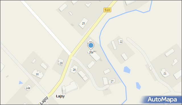 Łajsy, Łajsy, 26a, mapa Łajsy