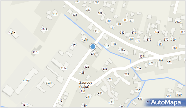 Łąka, Łąka, 420, mapa Łąka