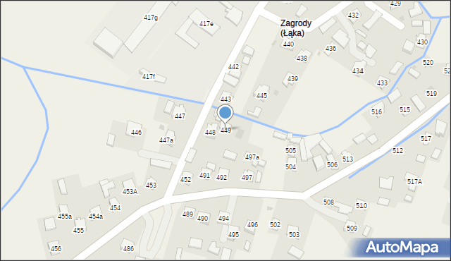 Łąka, Łąka, 449, mapa Łąka