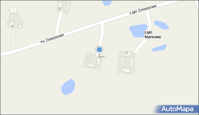 Łąki Markowe, Łąki Markowe, 21, mapa Łąki Markowe