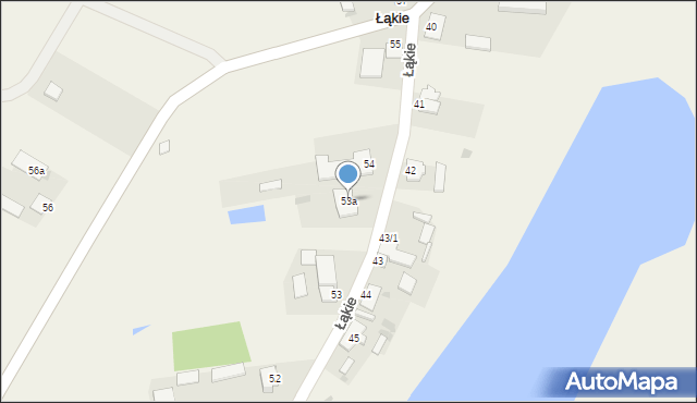 Łąkie, Łąkie, 53a, mapa Łąkie