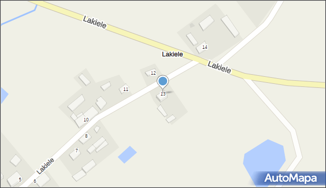 Lakiele, Lakiele, 13, mapa Lakiele