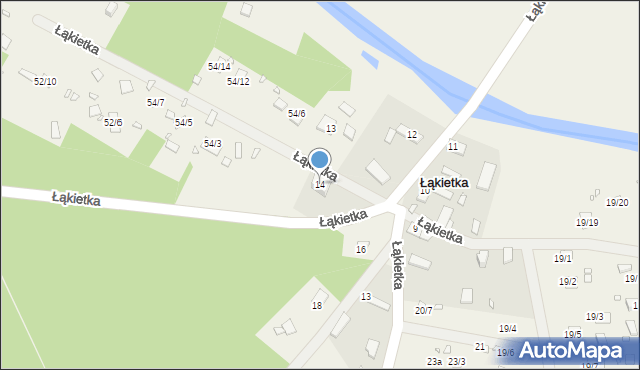 Łąkietka, Łąkietka, 14, mapa Łąkietka