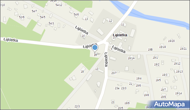 Łąkietka, Łąkietka, 16, mapa Łąkietka