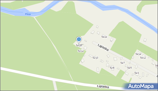 Łąkietka, Łąkietka, 54/19, mapa Łąkietka