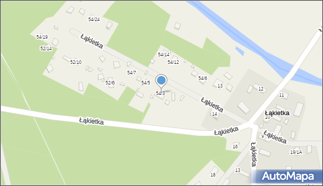 Łąkietka, Łąkietka, 54/3, mapa Łąkietka