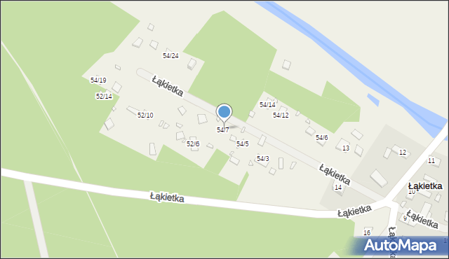 Łąkietka, Łąkietka, 54/7, mapa Łąkietka