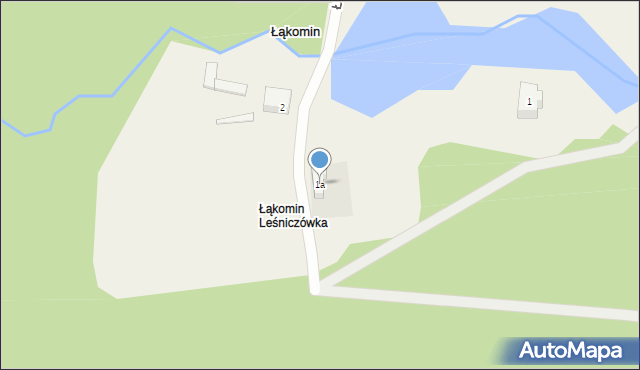 Łąkomin, Łąkomin, 1a, mapa Łąkomin