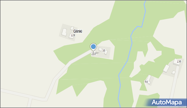 Łąkta Dolna, Łąkta Dolna, 222, mapa Łąkta Dolna