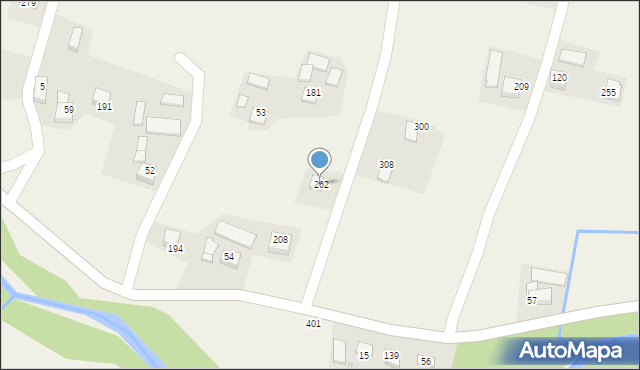 Łąkta Dolna, Łąkta Dolna, 262, mapa Łąkta Dolna