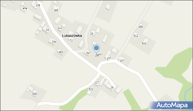 Łąkta Górna, Łąkta Górna, 138, mapa Łąkta Górna