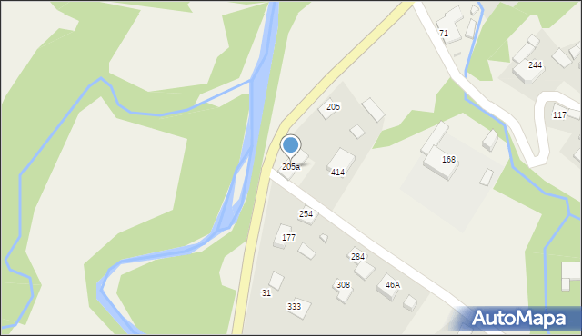 Łąkta Górna, Łąkta Górna, 205a, mapa Łąkta Górna