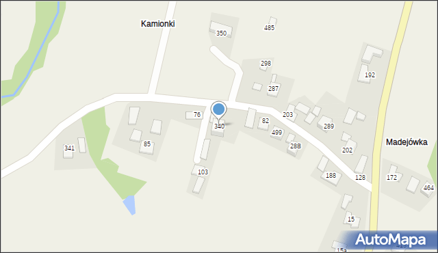 Łąkta Górna, Łąkta Górna, 340, mapa Łąkta Górna