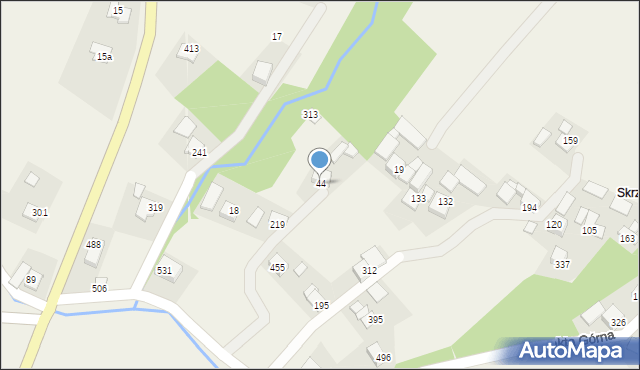 Łąkta Górna, Łąkta Górna, 44, mapa Łąkta Górna