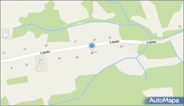 Lanckorona, Ławki, 18, mapa Lanckorona