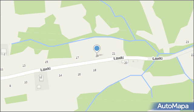 Lanckorona, Ławki, 19, mapa Lanckorona