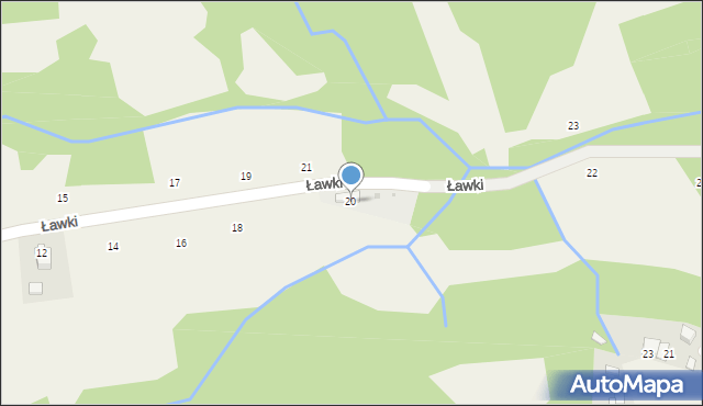 Lanckorona, Ławki, 20, mapa Lanckorona