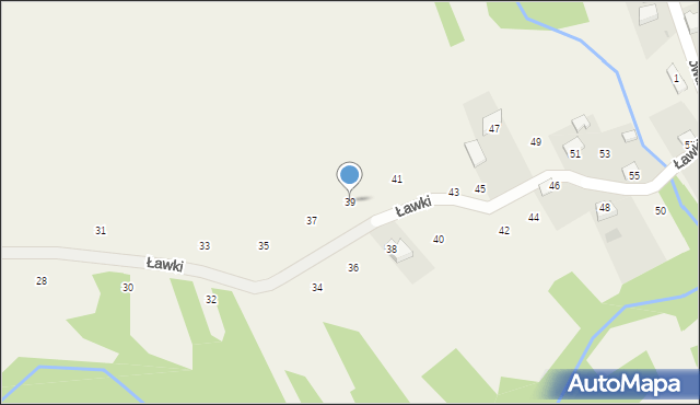 Lanckorona, Ławki, 39, mapa Lanckorona