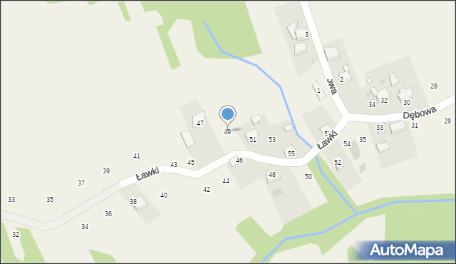 Lanckorona, Ławki, 49, mapa Lanckorona
