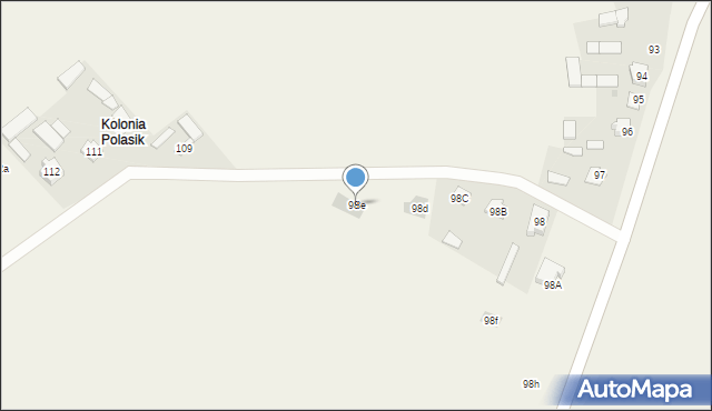 Łańcuchów, Łańcuchów, 98e, mapa Łańcuchów