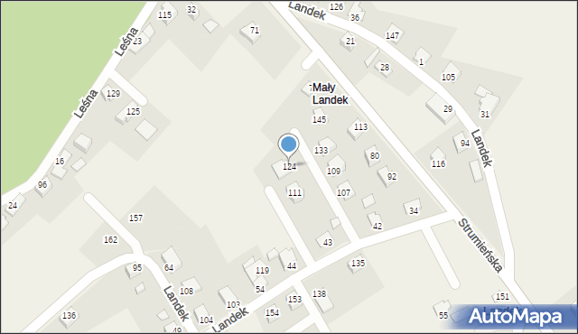 Landek, Landek, 124, mapa Landek