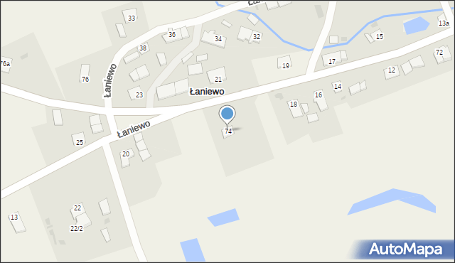 Łaniewo, Łaniewo, 74, mapa Łaniewo
