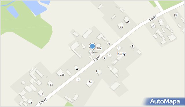 Łany, Łany, 10, mapa Łany