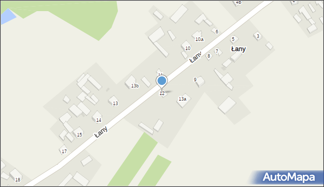 Łany, Łany, 12, mapa Łany