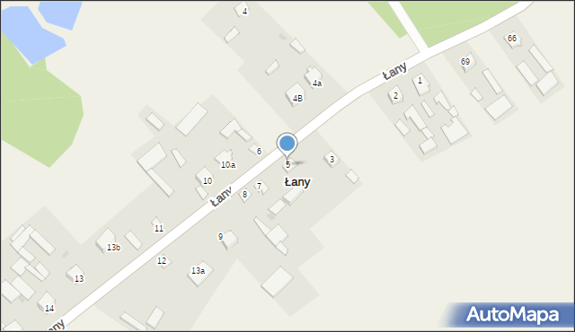 Łany, Łany, 5, mapa Łany